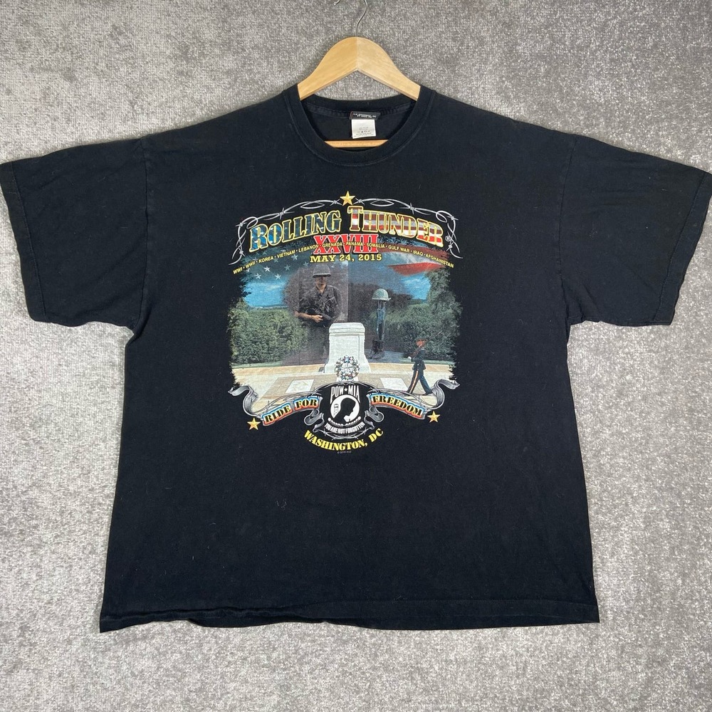 Harley Davidson Rolling Thunder Ride for Freedom POWMIA Washington DC 2XL Shirt
